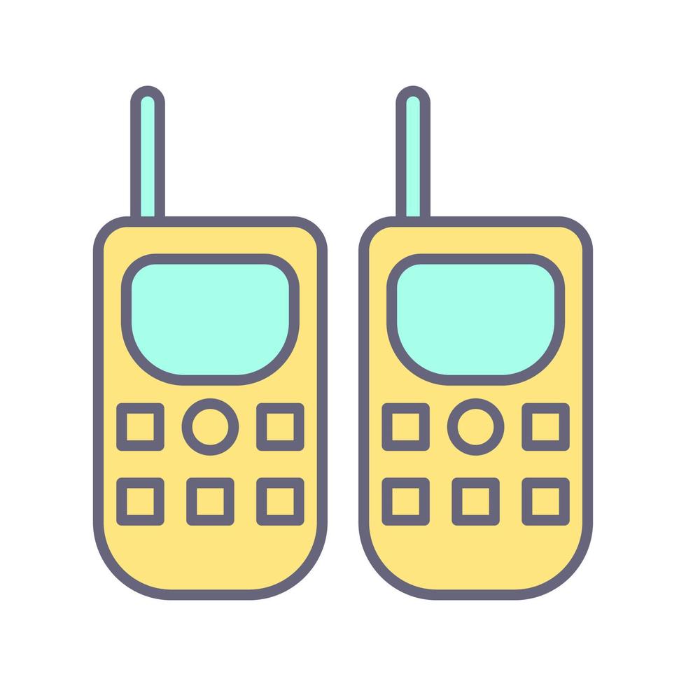 icono de vector de walkie-talkie