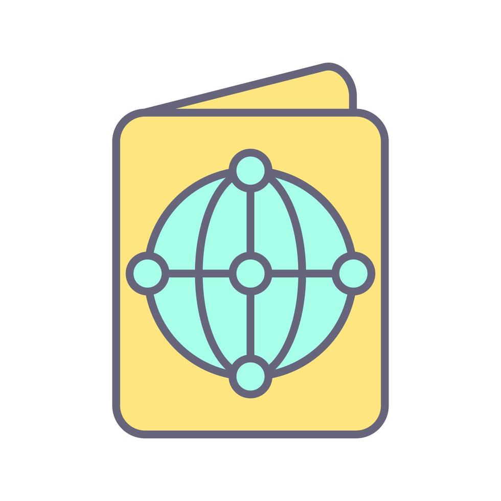 icono de vector de pasaporte