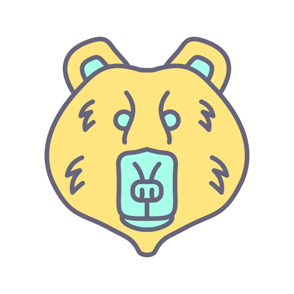 icono de vector de oso polar