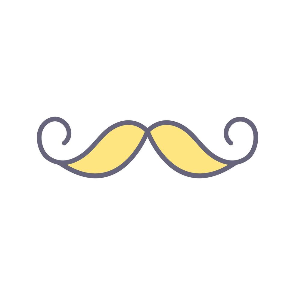 icono de vector de bigote