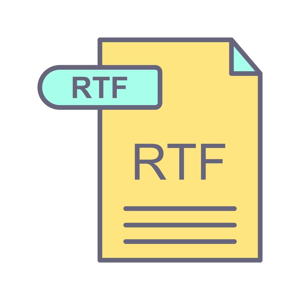 icono de vector rtf