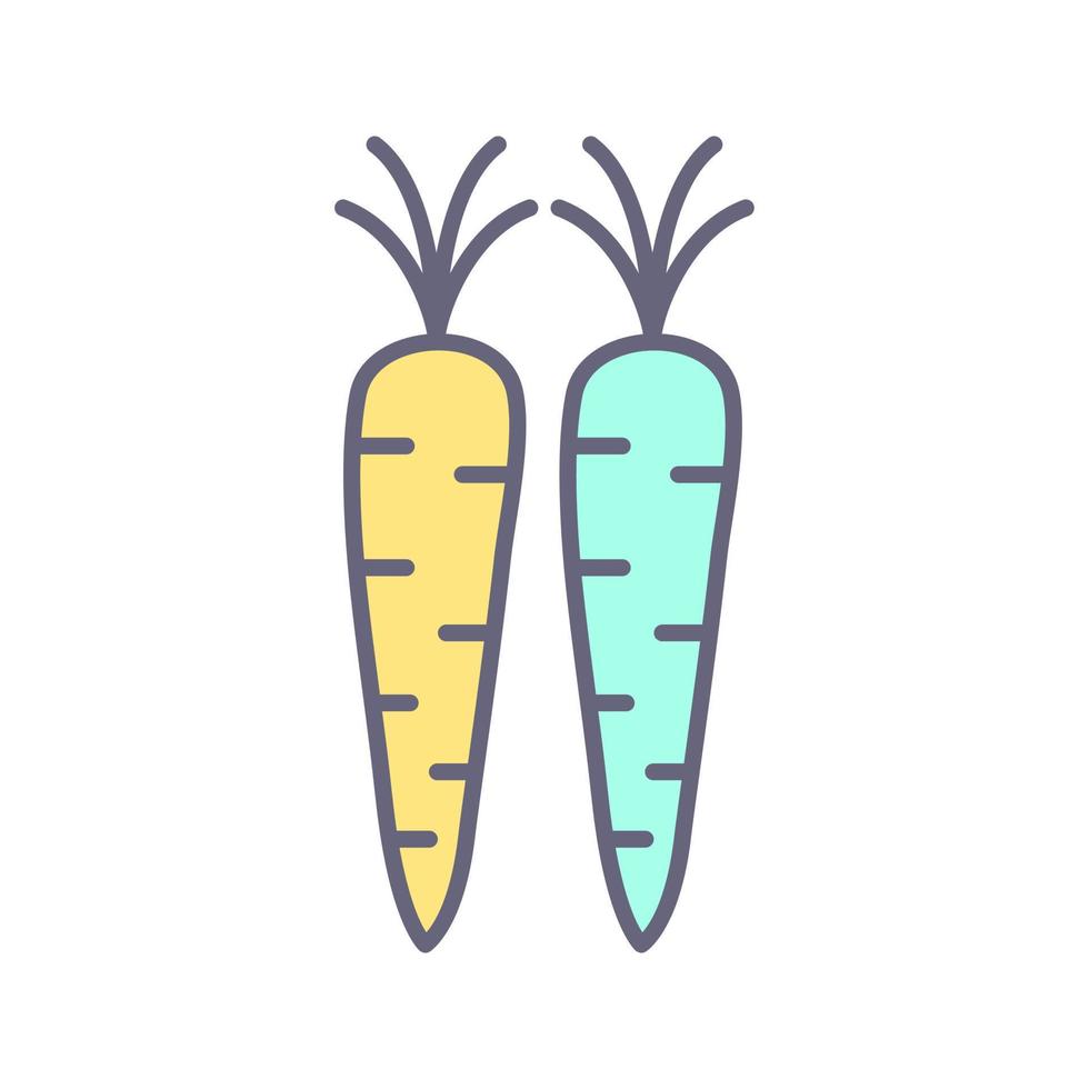 icono de vector de zanahorias