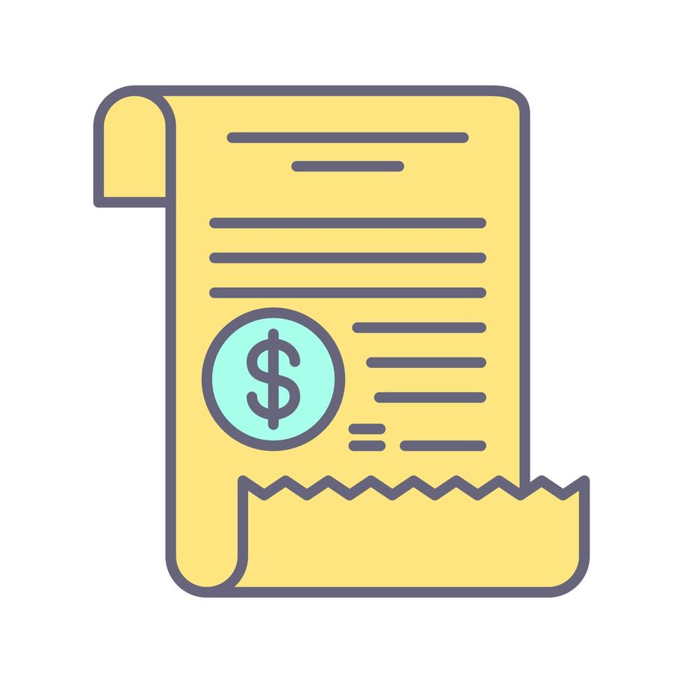 Receipt Vector Icon