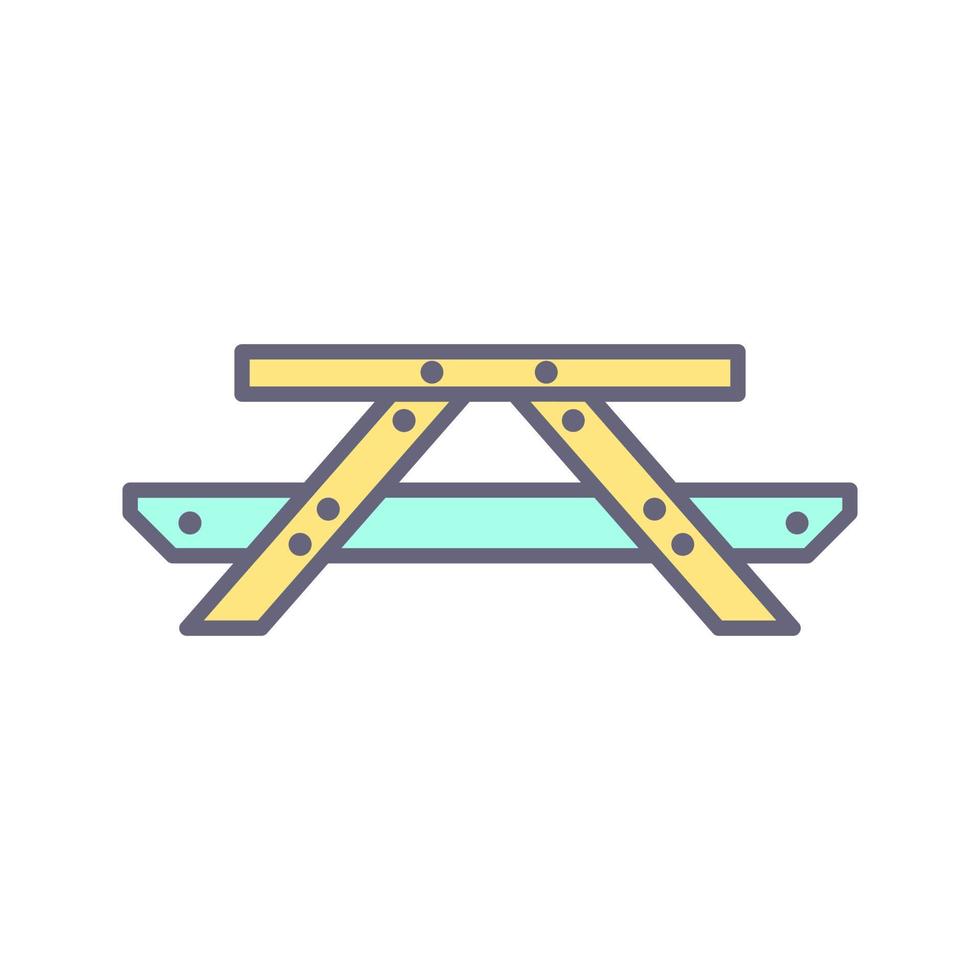 Picnic of Table Vector Icon