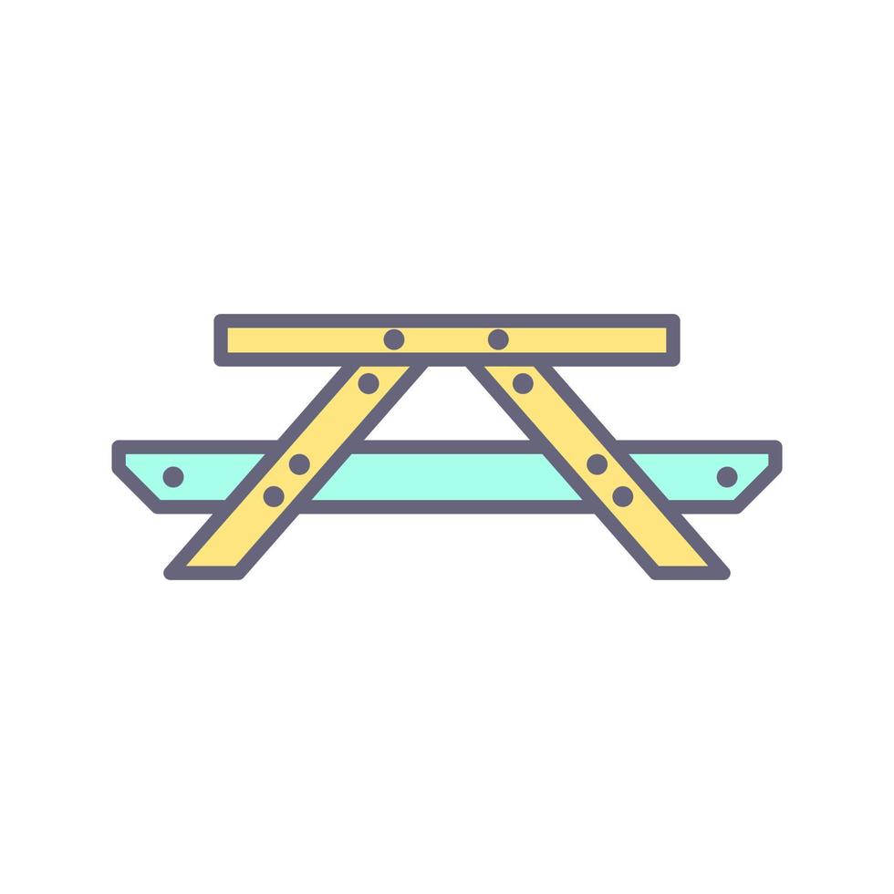 Picnic of Table Vector Icon