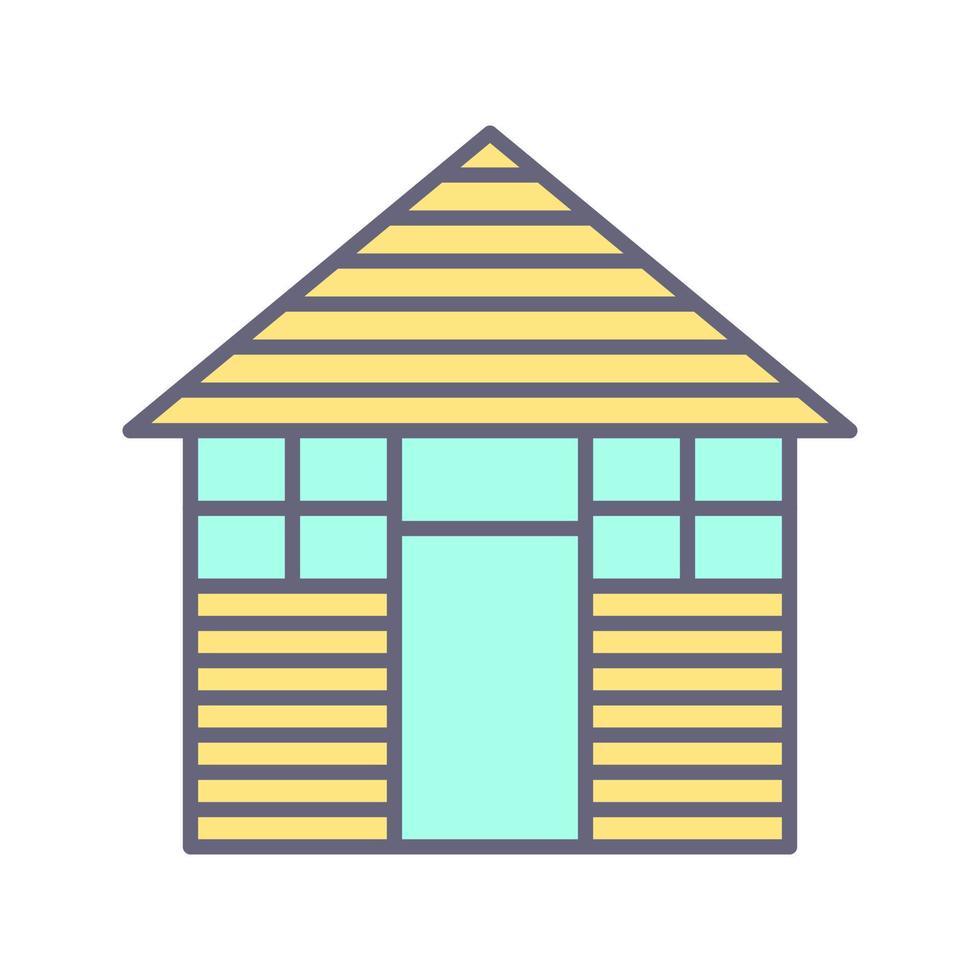 Wood Cabin Vector Icon