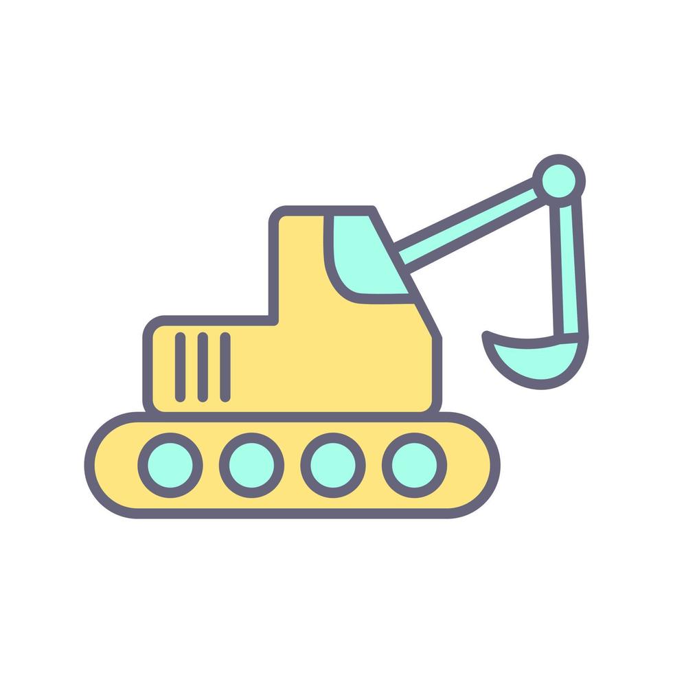 Escavator Vector Icon