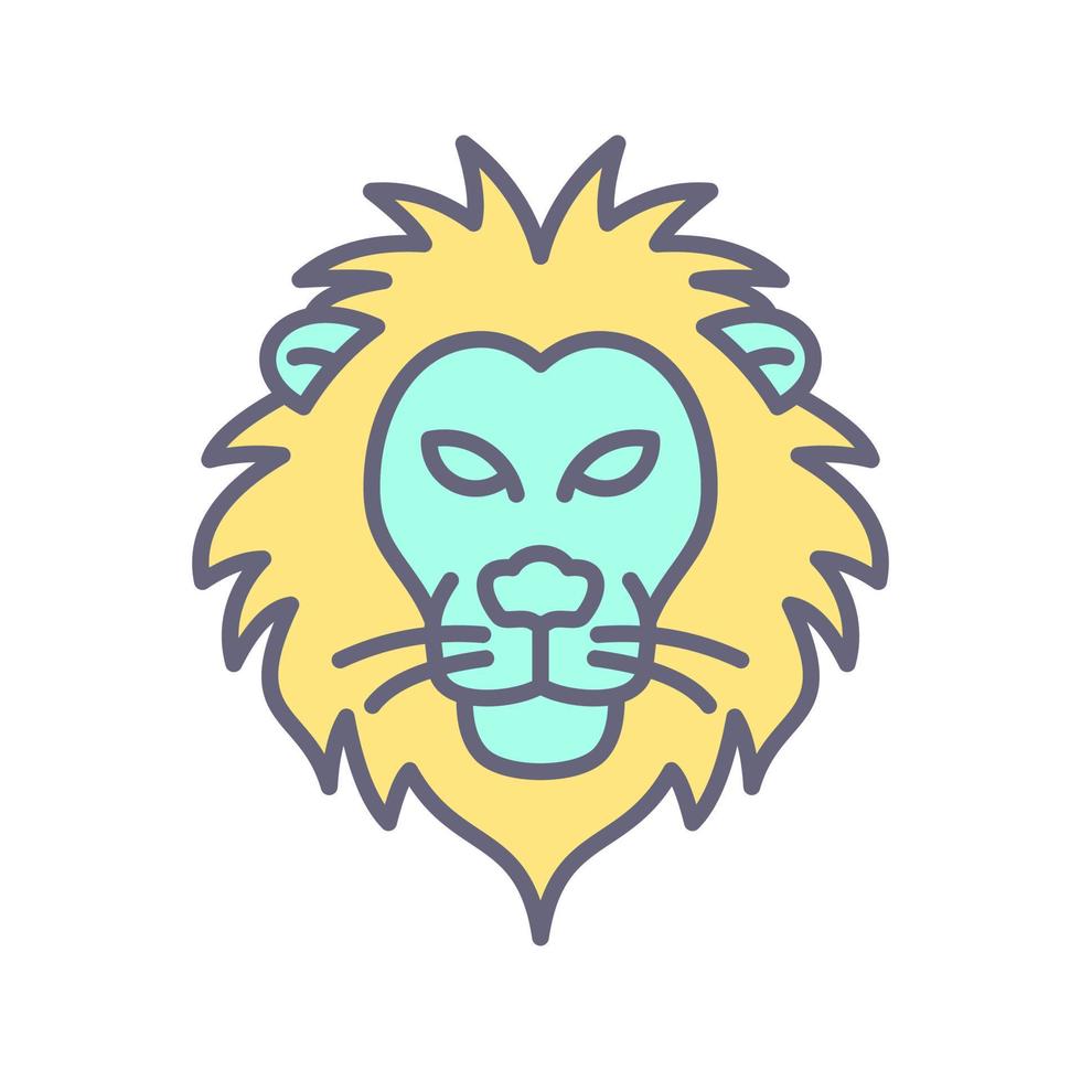 icono de vector de león