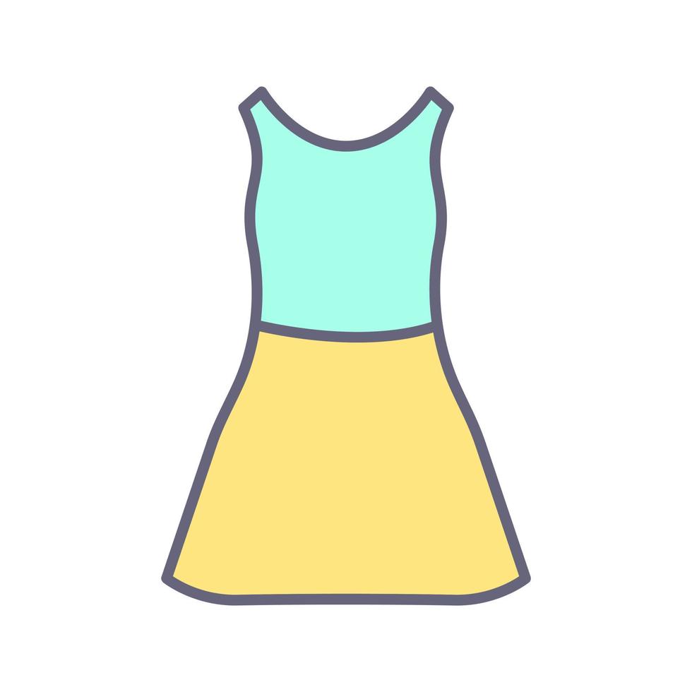 vestido, vector, icono vector