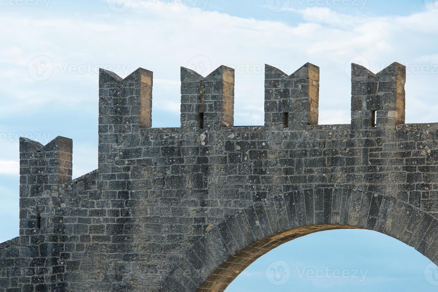 Battlements of a castle photo