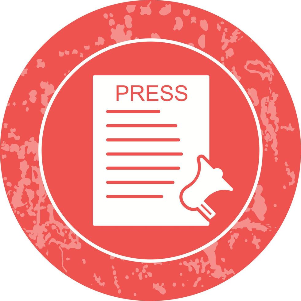 Unique Press Releases Vector Icon