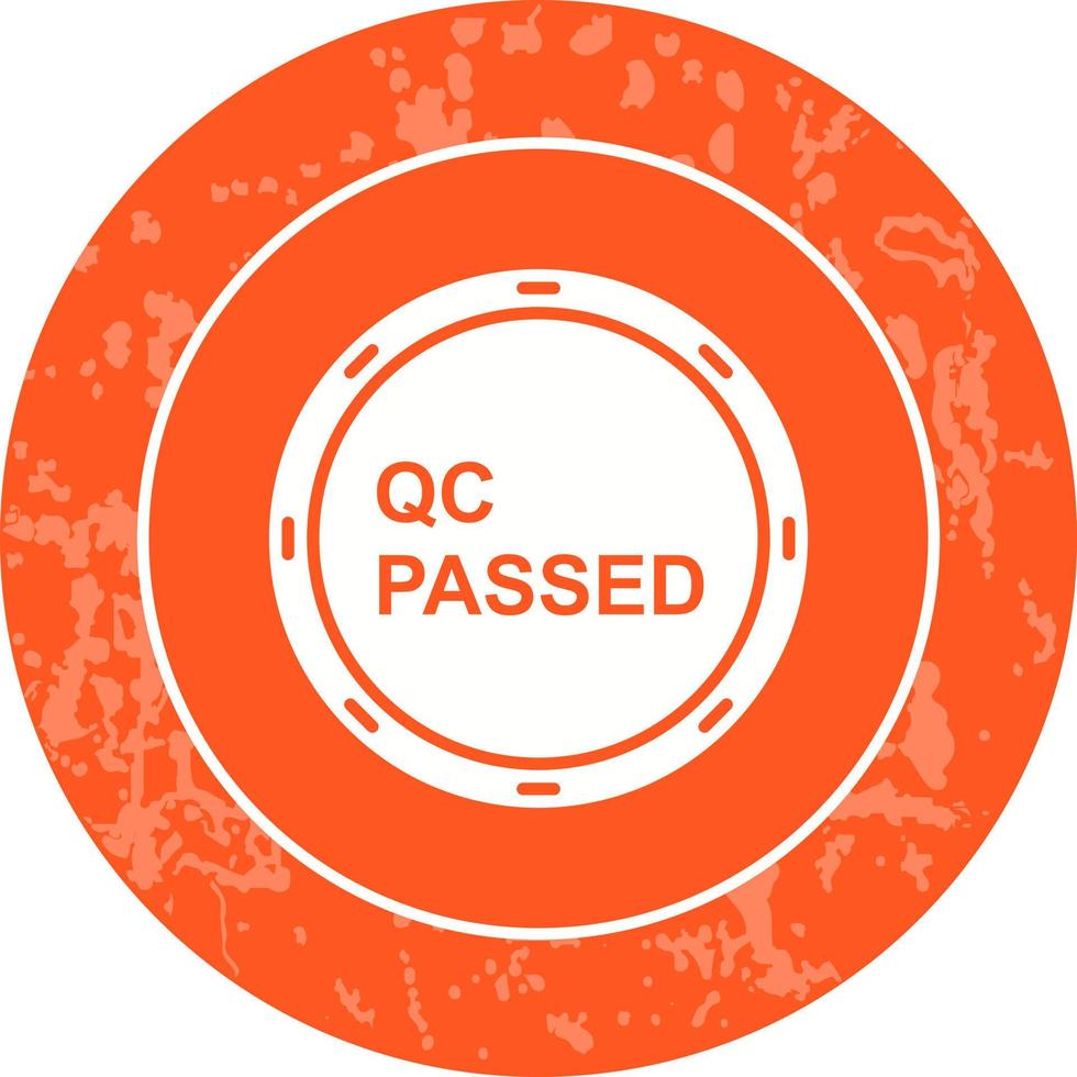 Unique QC Passed Vector Icon