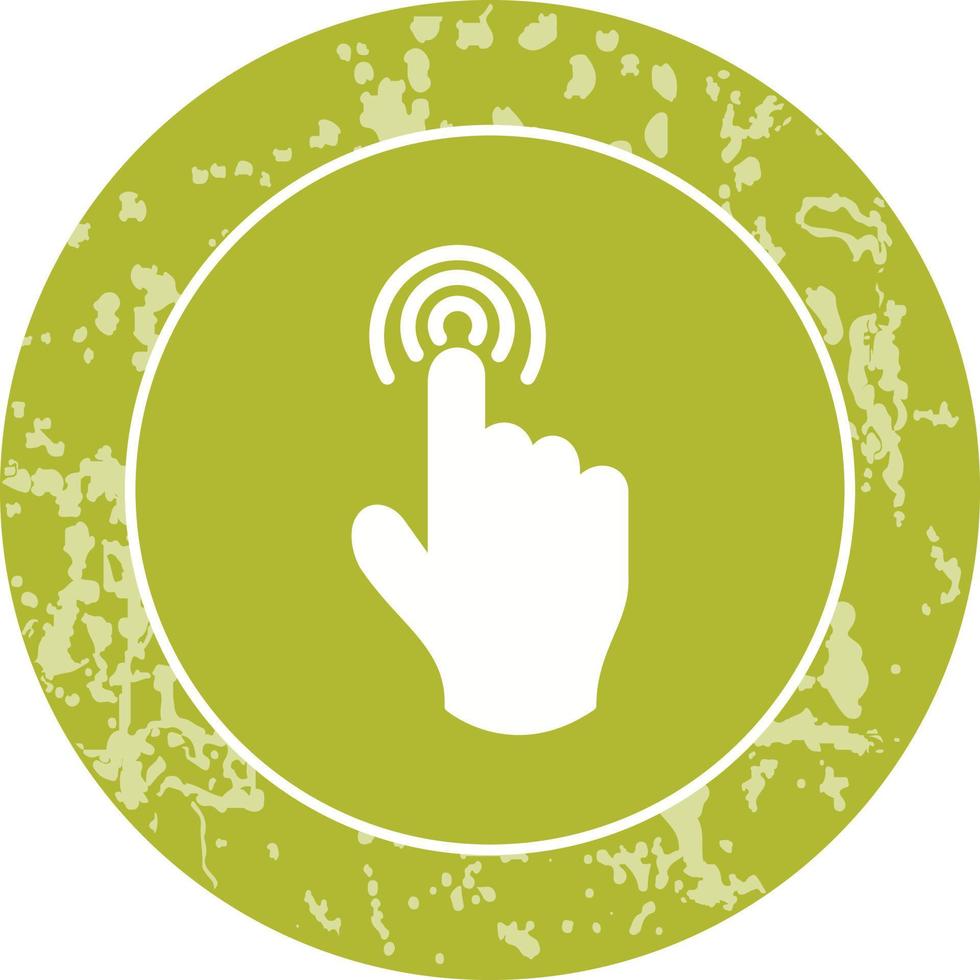 Danger of Hand Press Vector Icon