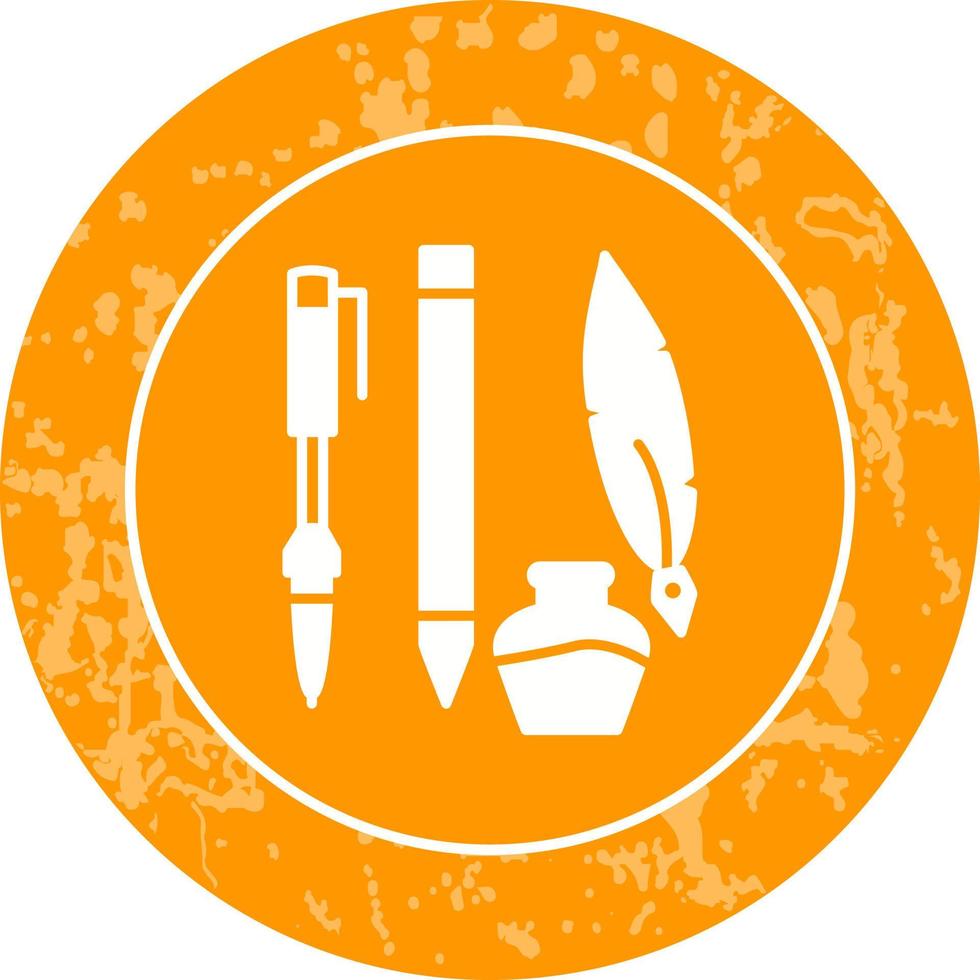 Unique Writing Equipment Vector Icon