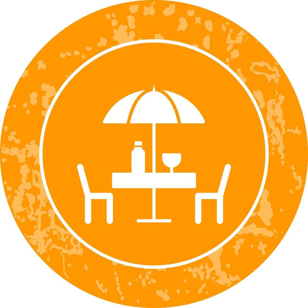 Unique Cafe Table Vector Icon