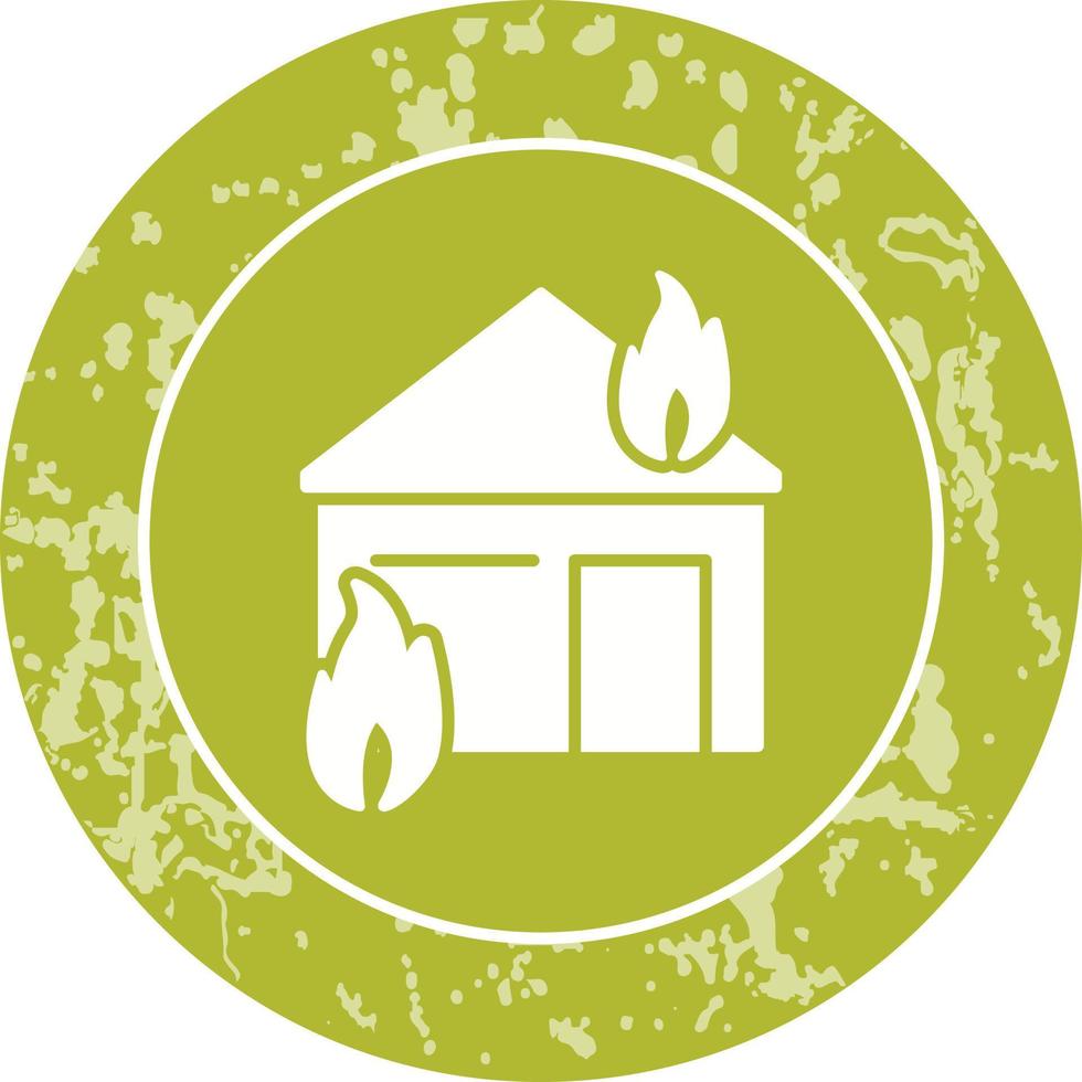 Unique Fire Consuming House Vector Icon