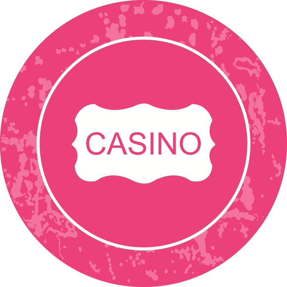 icono de vector de signo de casino