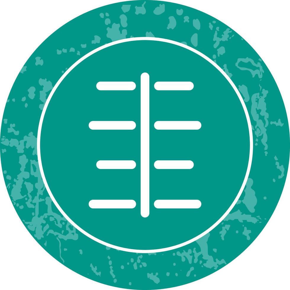 Unique Center Align Vector Icon