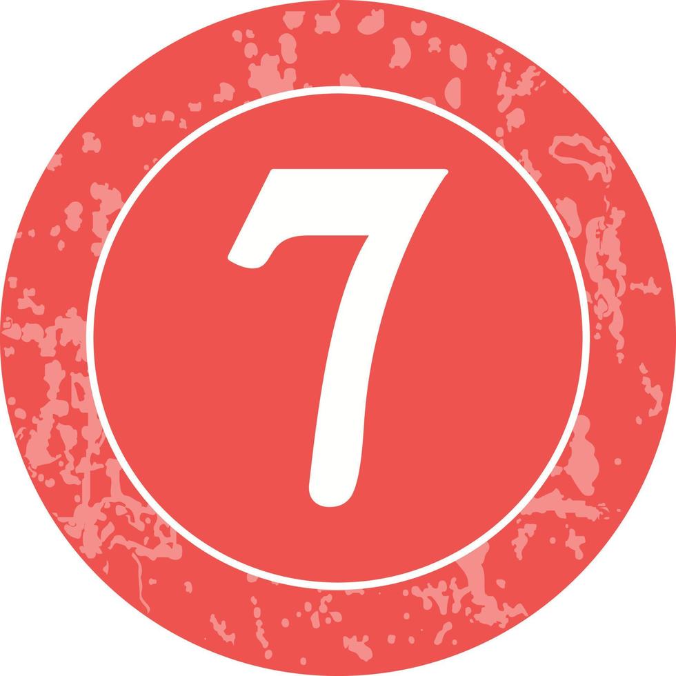 Number Seven Vector Icon