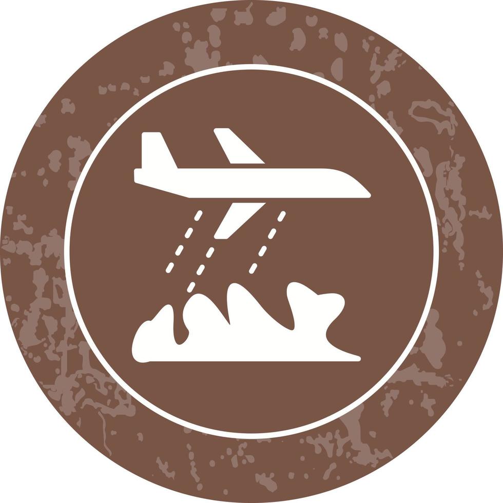 icono de vector de avión de bombero único