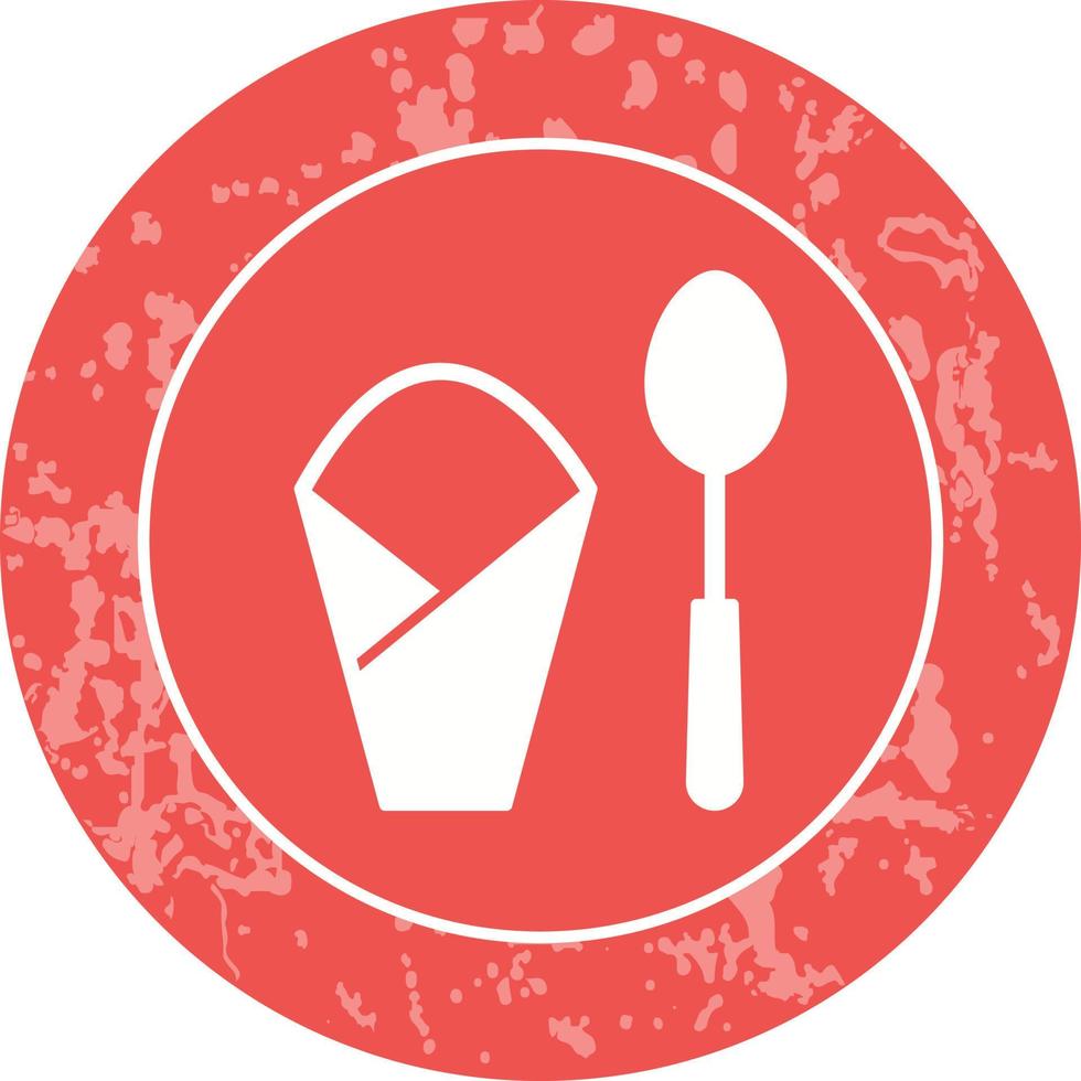 Spoon and Napkin Vector Icon