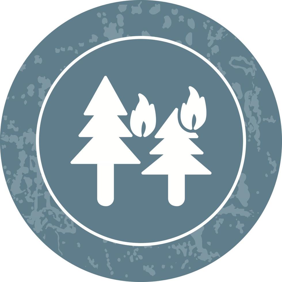 Unique Fire in Forst Vector Icon