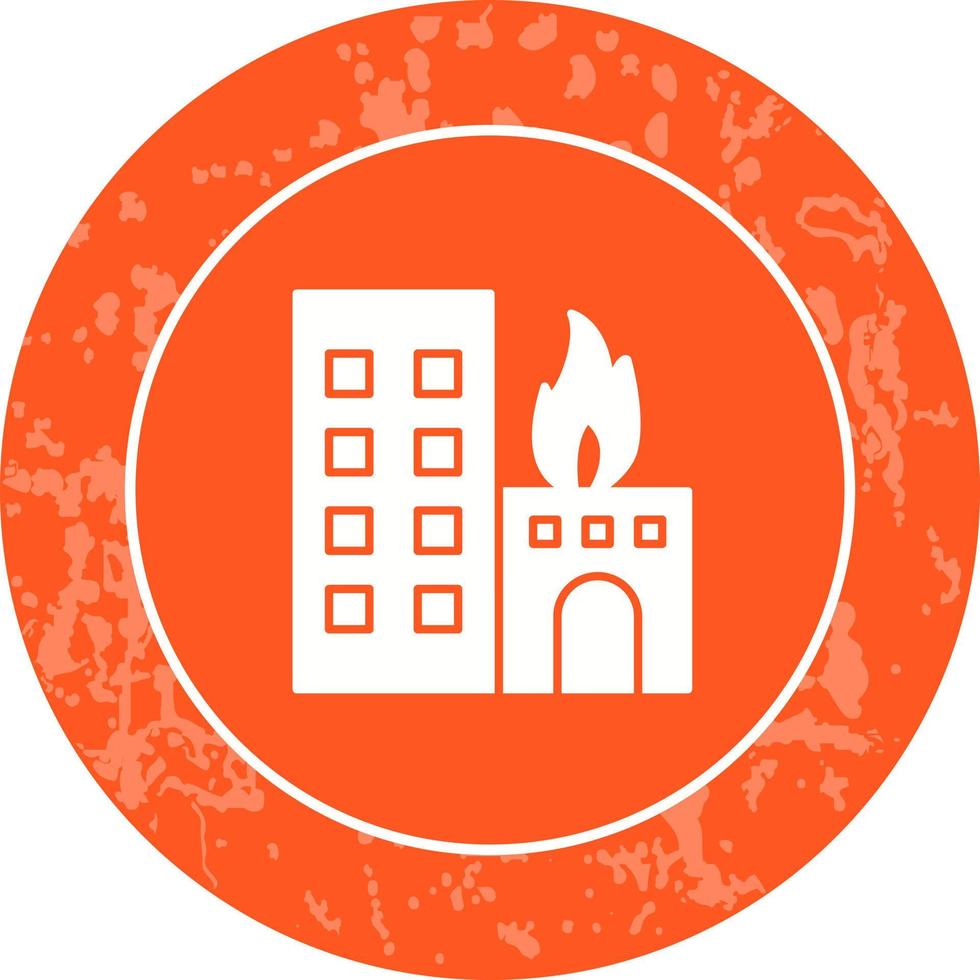 Unique Burning Building Vector Icon
