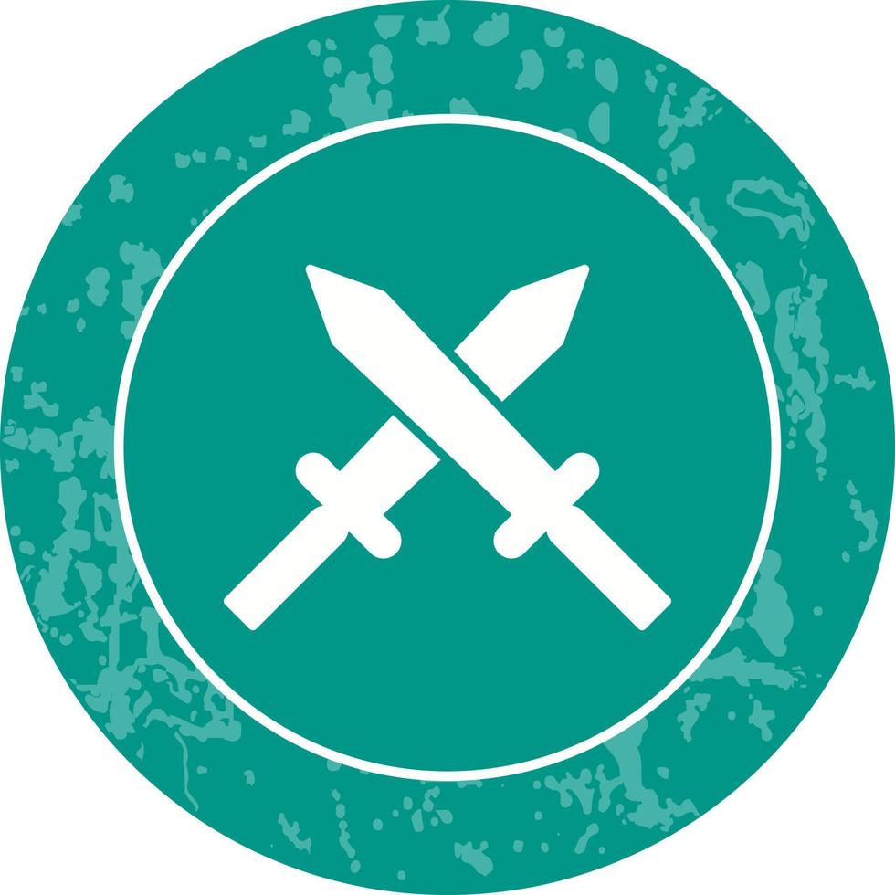 Unique Two Swords Vector Icon
