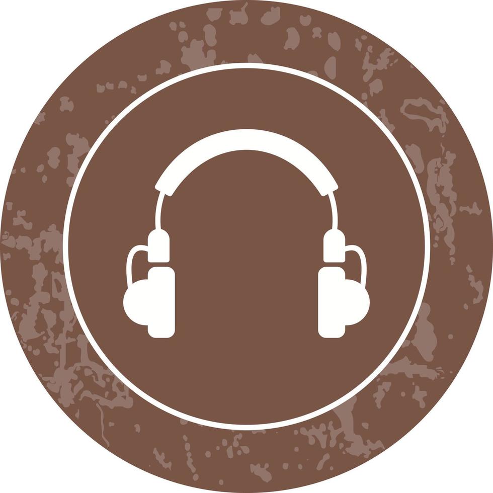 icono de vector de auriculares únicos