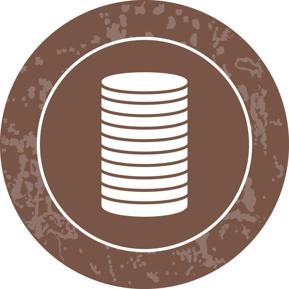 pila de monedas vector icono
