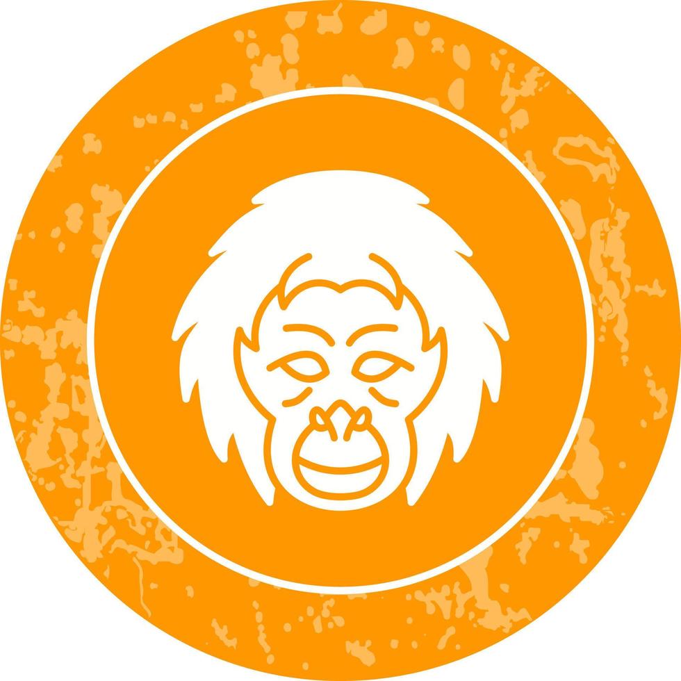 icono de vector de orangután