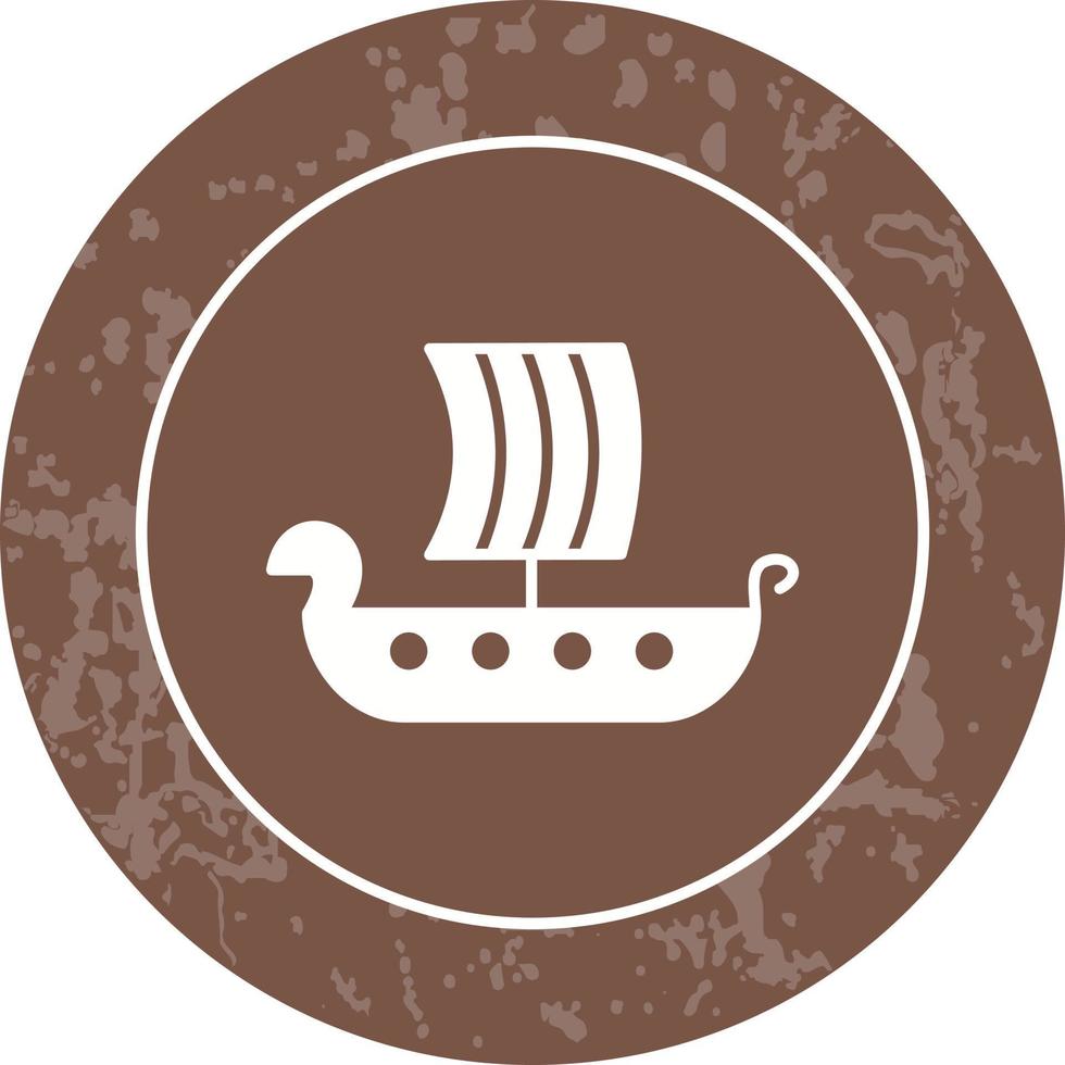 Viking Ship Vector Icon