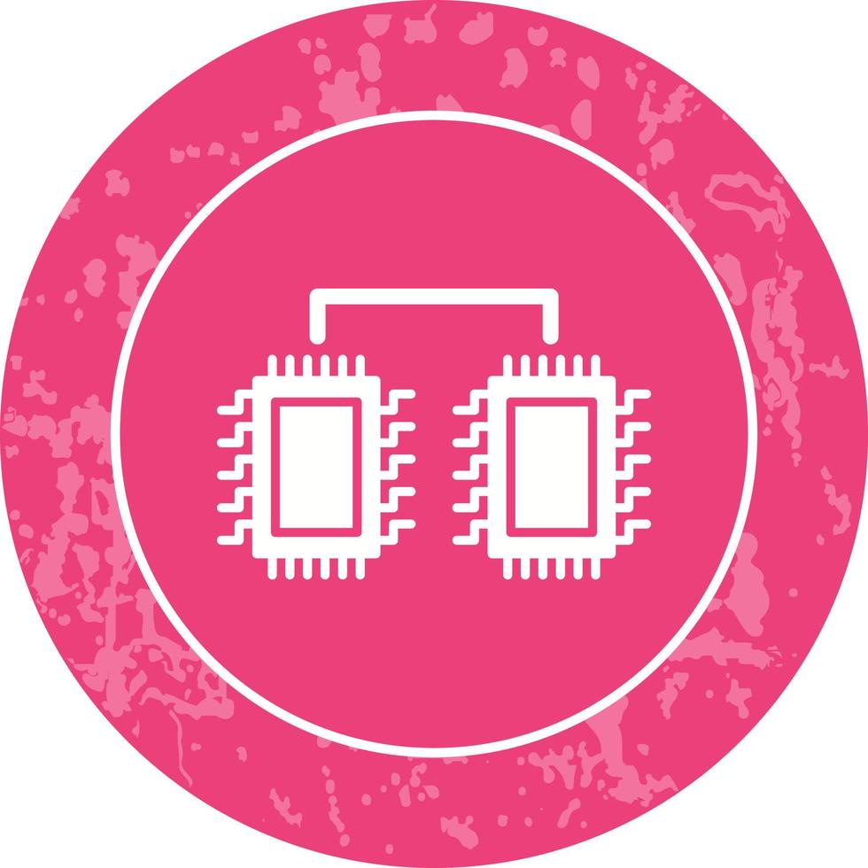 Processors Connected Vector Icon