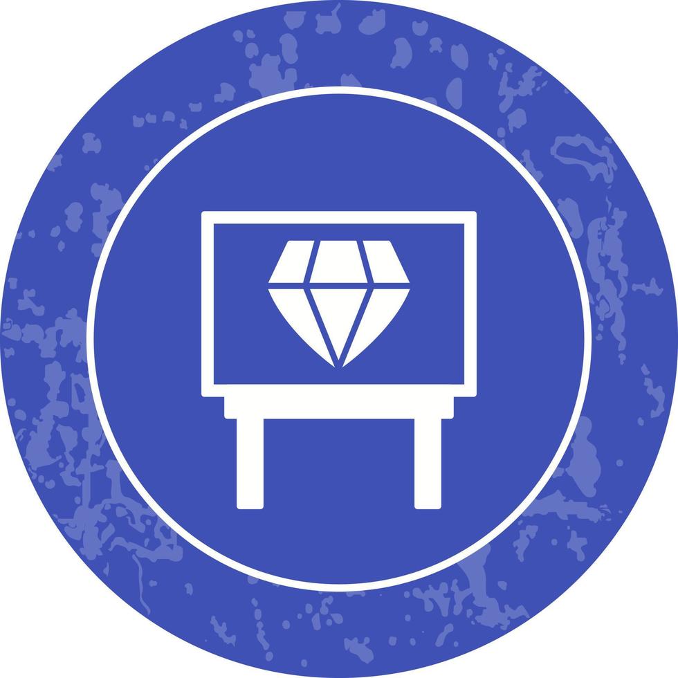 icono de vector de exhibición de diamantes