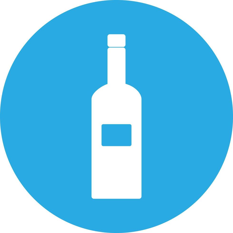 Wine Bottle Drink Solid Icon vector