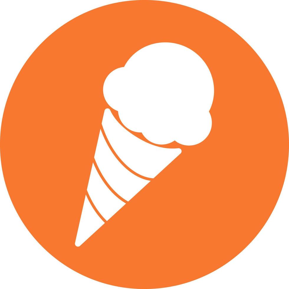 Ice Cream Cone Food Solid Icon vector