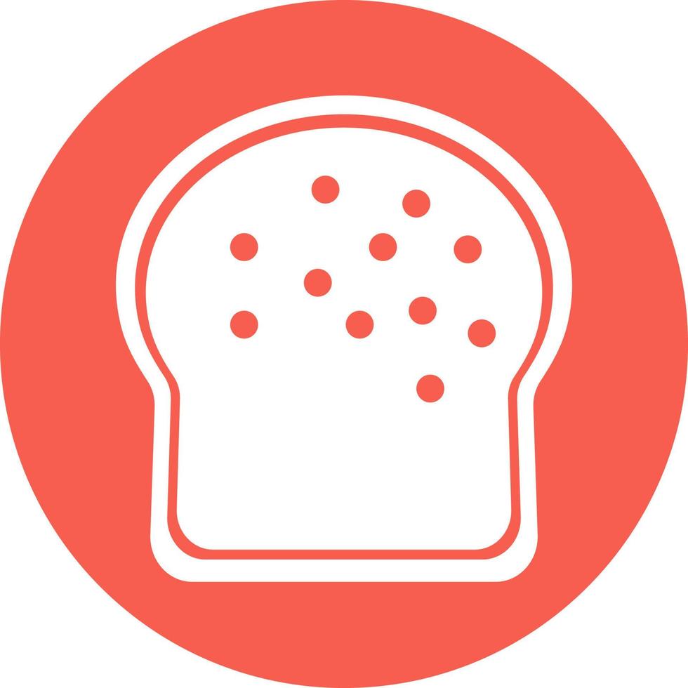 Wheat Bread Food Solid Icon vector