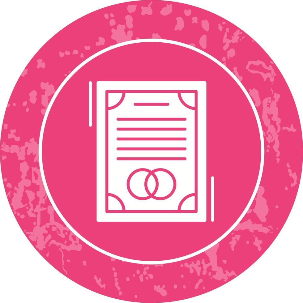 Wedding Contract Vector Icon