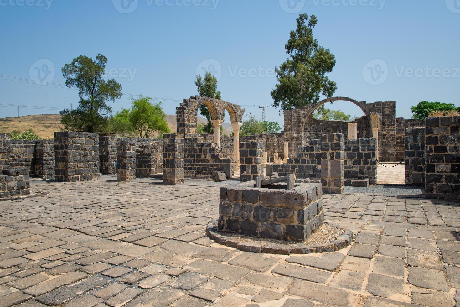 Capernaum on the coast of the lake of Galilee. this is the place where Jesus taught photo