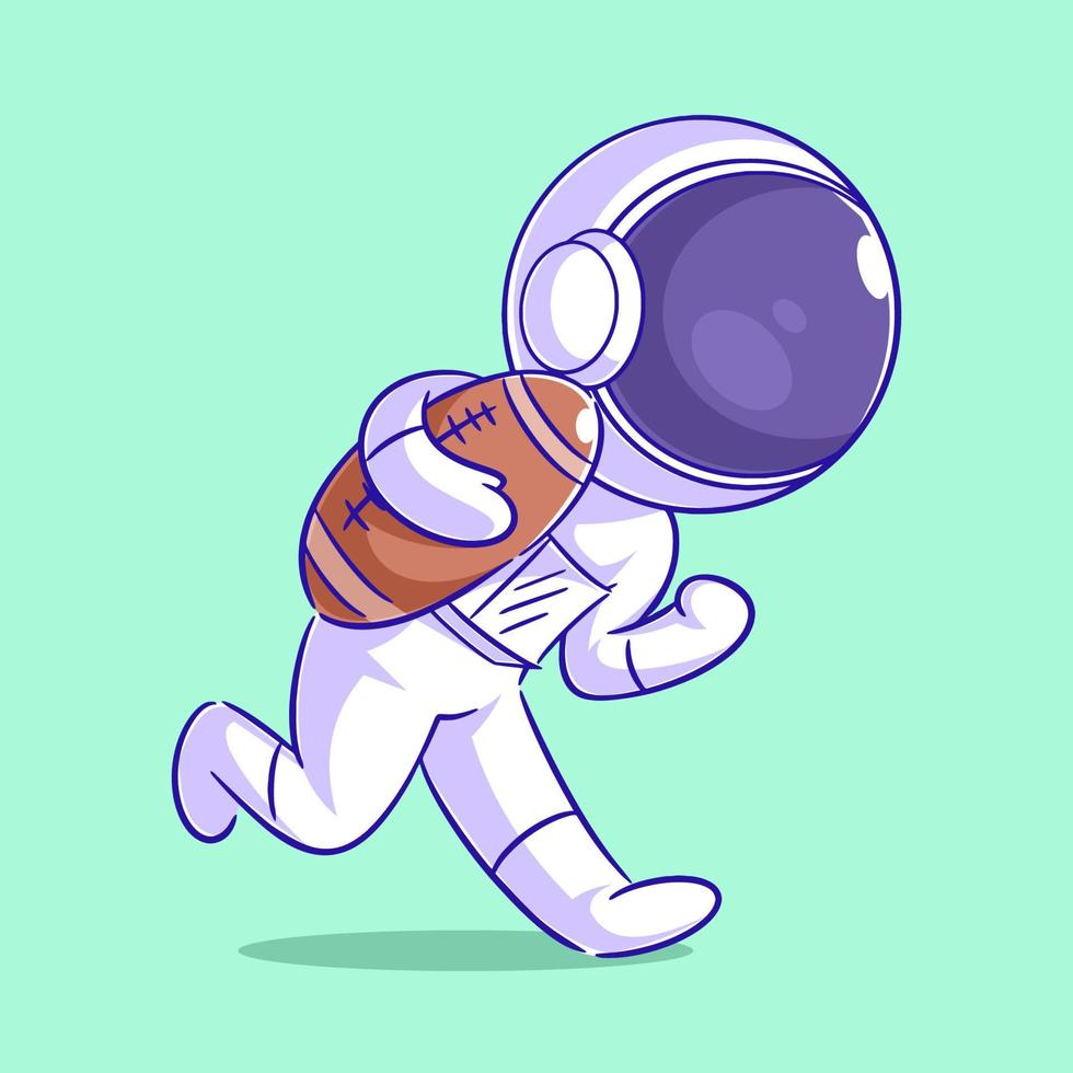 Astronauts are in high spirits playing rugby vector