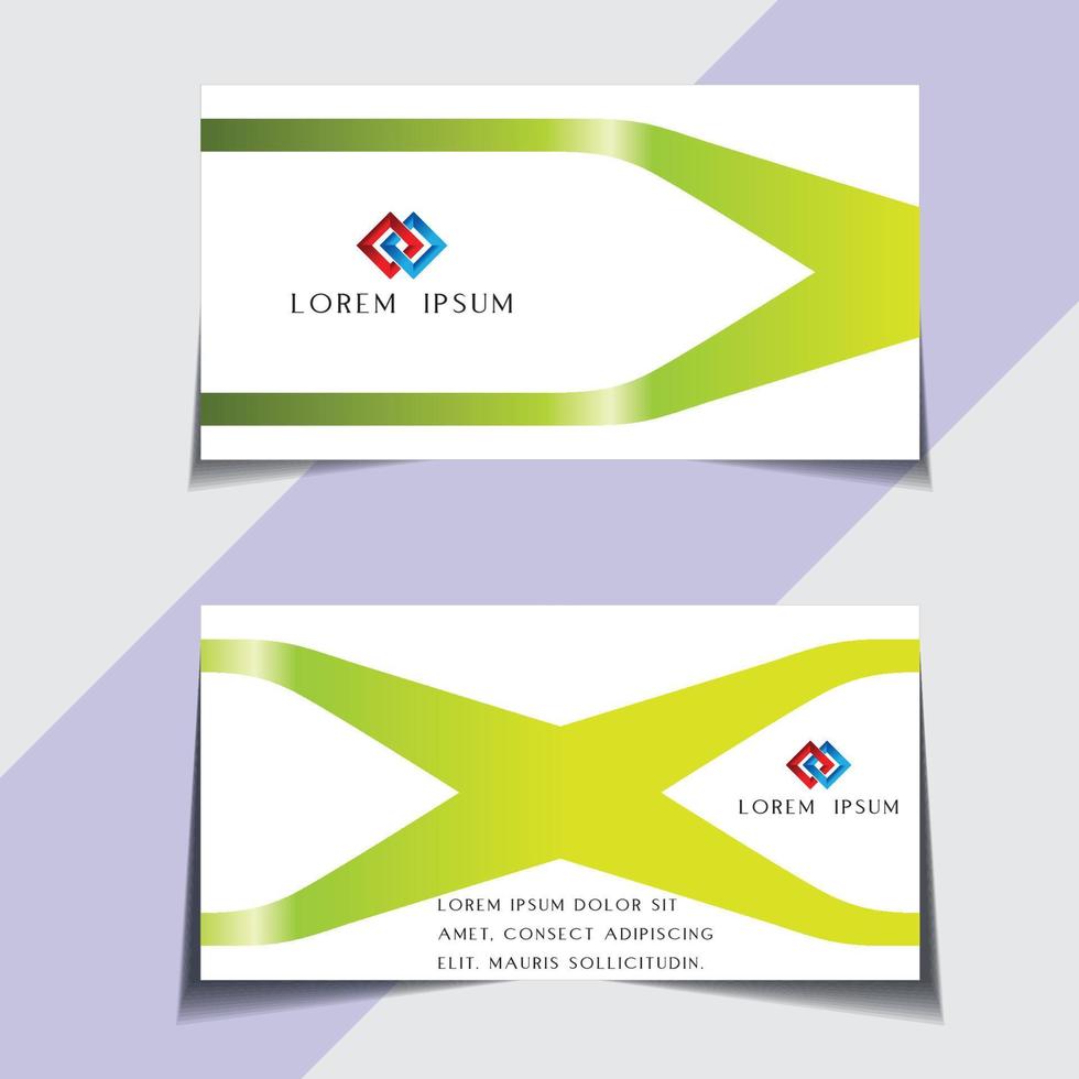 Modern and sample visiting card free vector