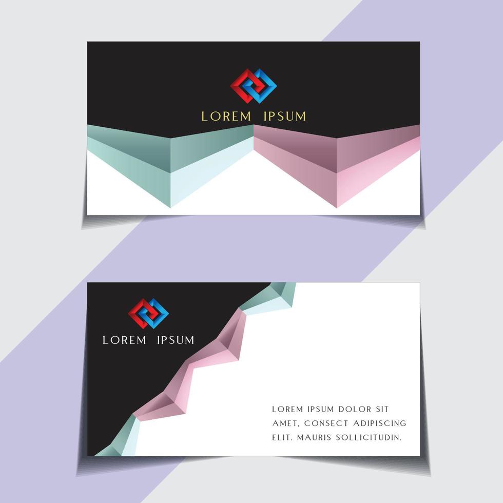 Modern and sample visiting card free vector