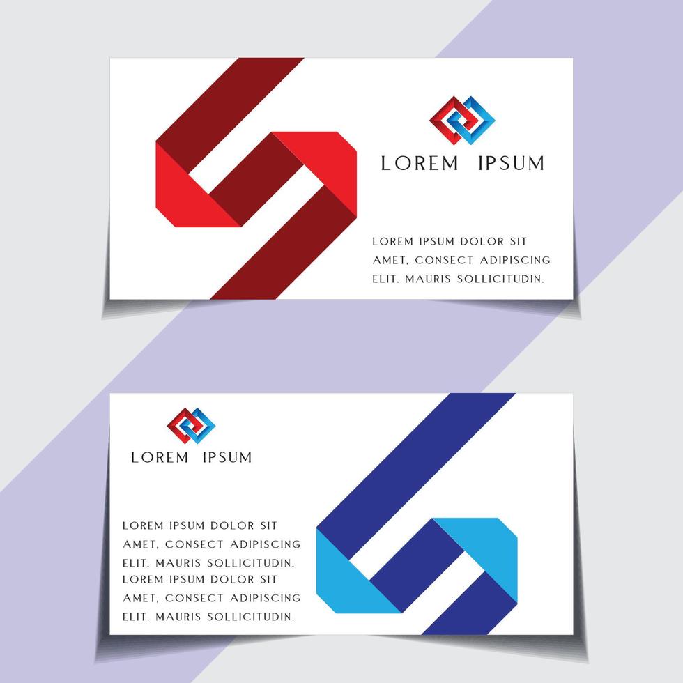 Modern and sample visiting card free vector