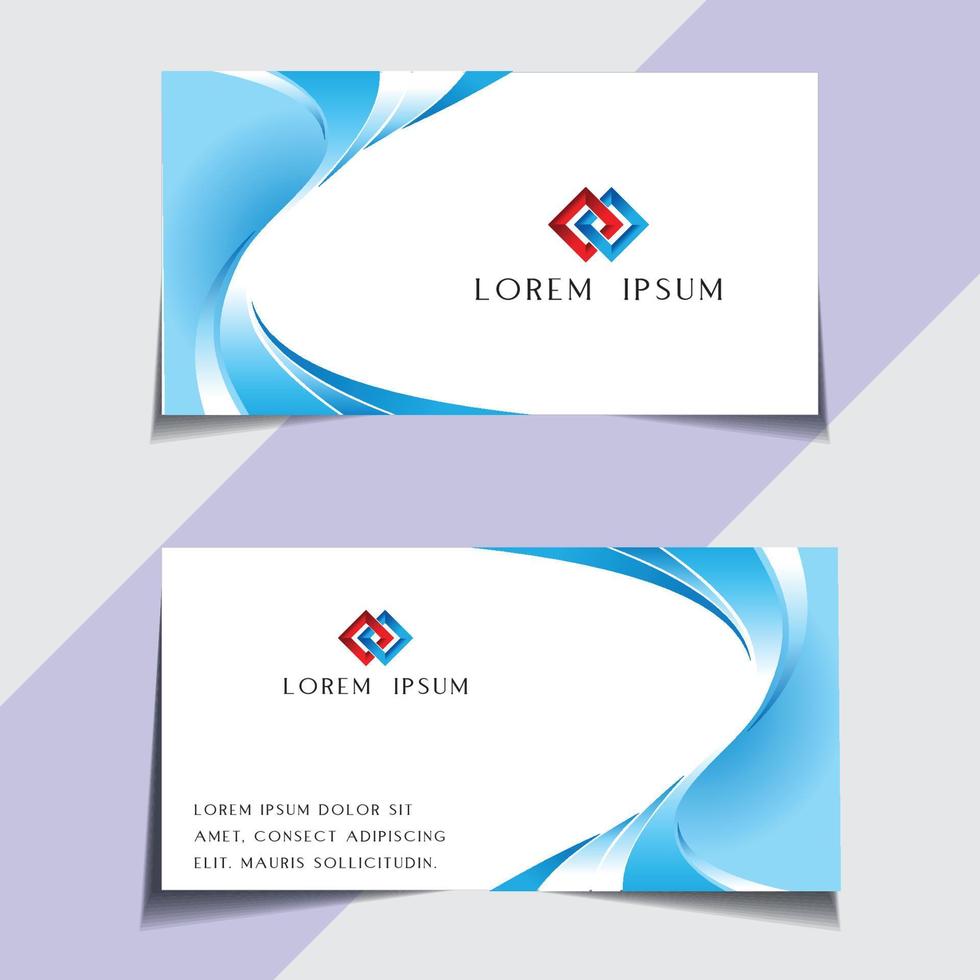 Modern and sample visiting card free vector