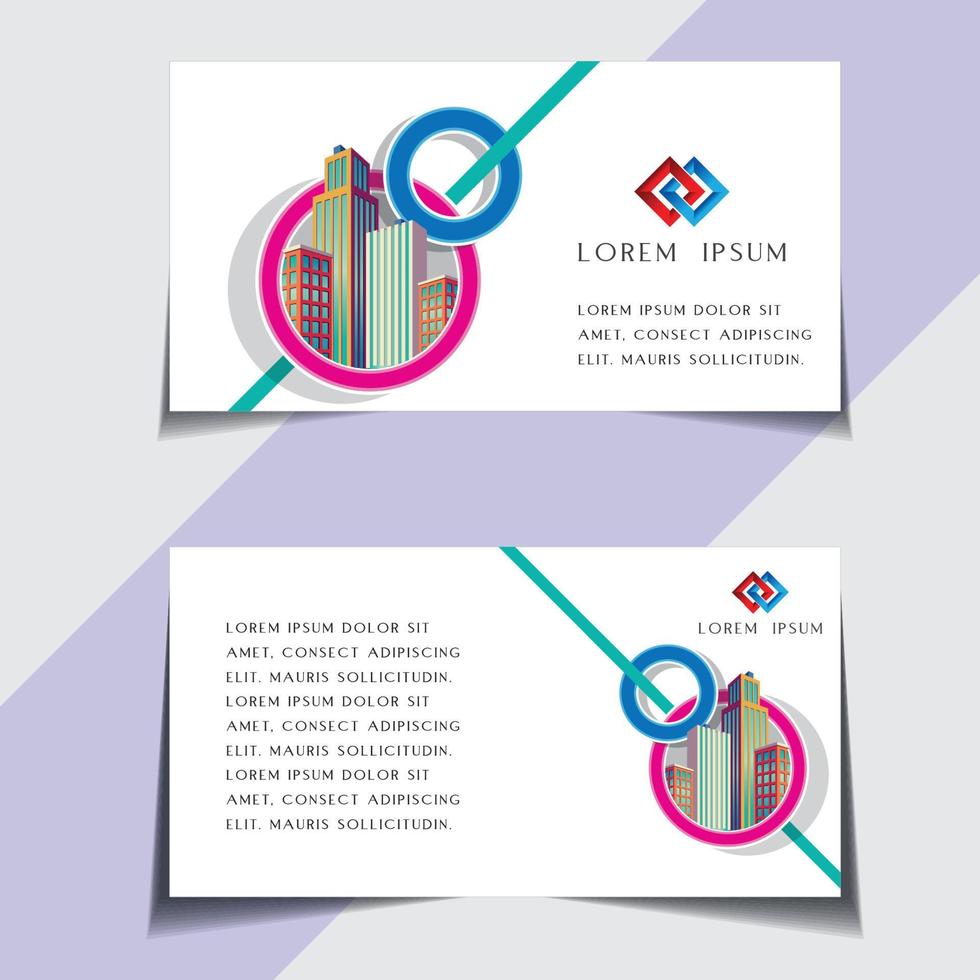 Modern and sample visiting card free vector
