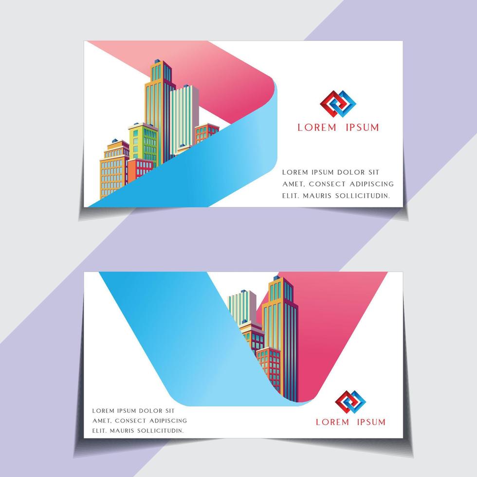 Modern and sample visiting card free vector