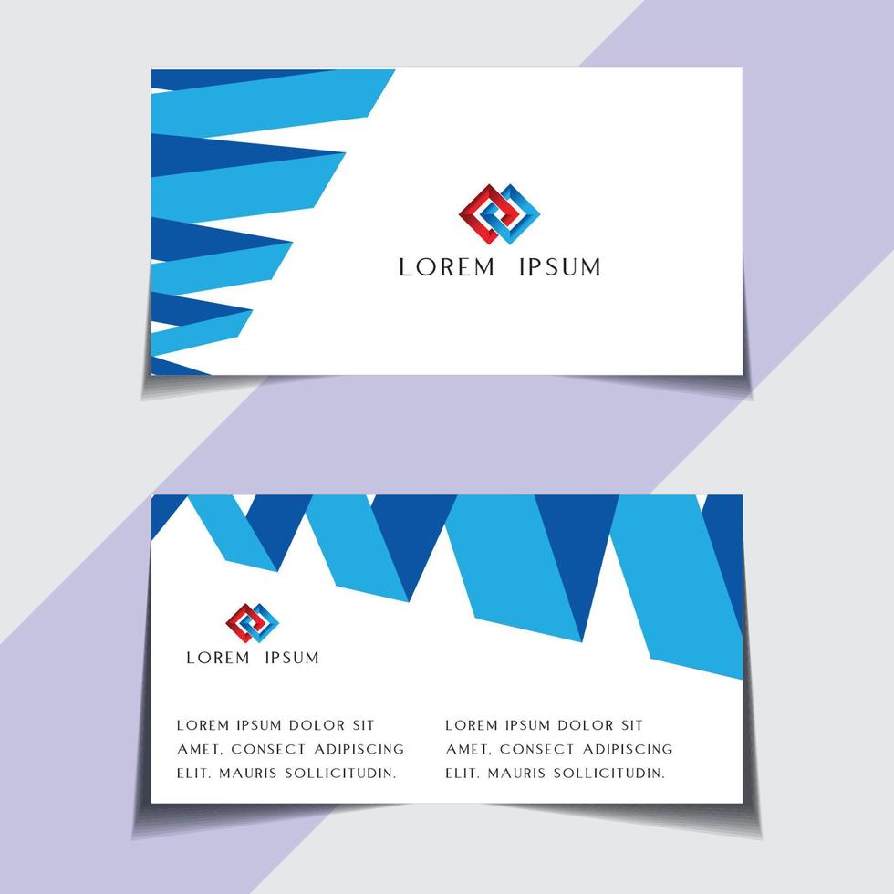 Modern and sample visiting card free vector