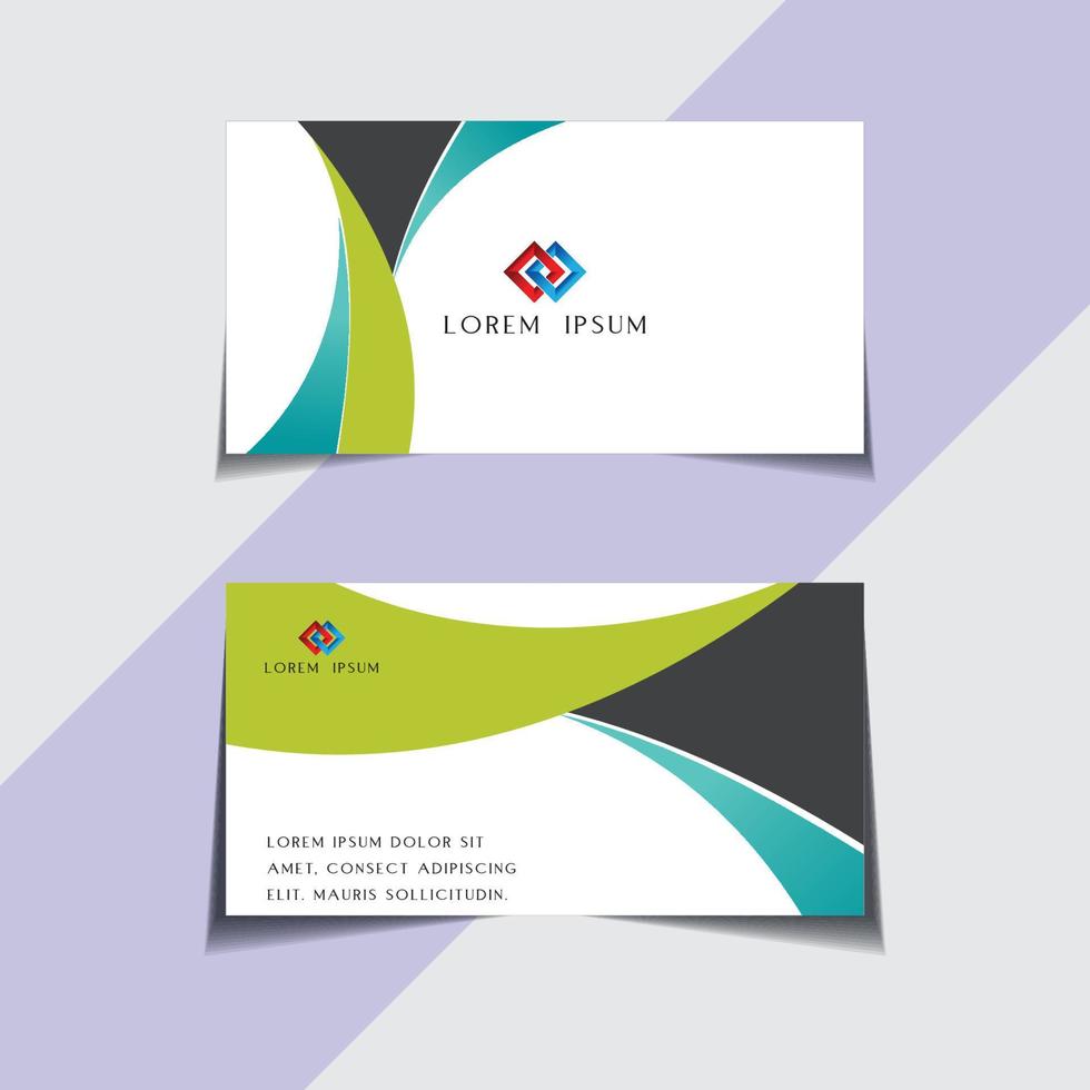 Modern and sample visiting card free vector