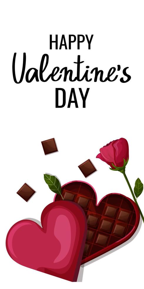 Valentine's Day. template for postcard, poster, banner, advertising, lettering, cartoon style, hand drawn style. vector illustration