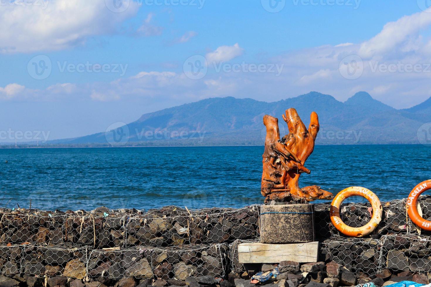 beautiful view of Cacalan Banyuwangi beach photo